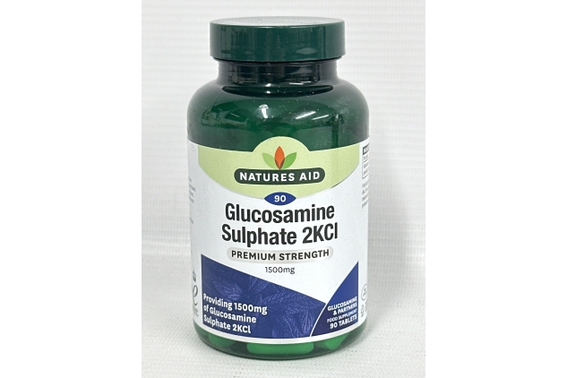 Natures Aid Glucosamine Sulphate 1500 mg, High Strength, Salt Free, 90 Tablets