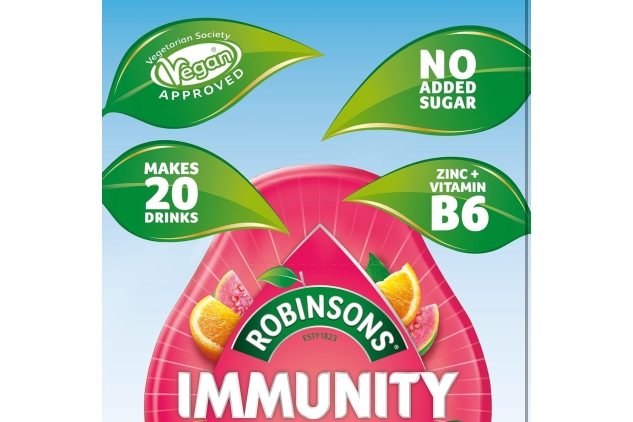 Robinsons Immunity Benefit Drops Orange & Guava, with vitamin B6 and Zinc - 66ml