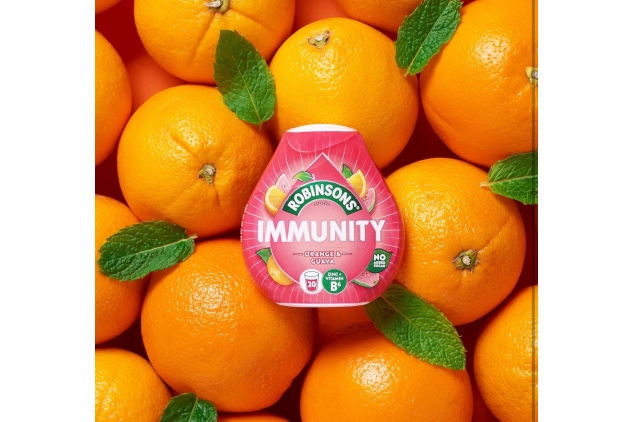 Robinsons Immunity Benefit Drops Orange & Guava, with vitamin B6 and Zinc - 66ml