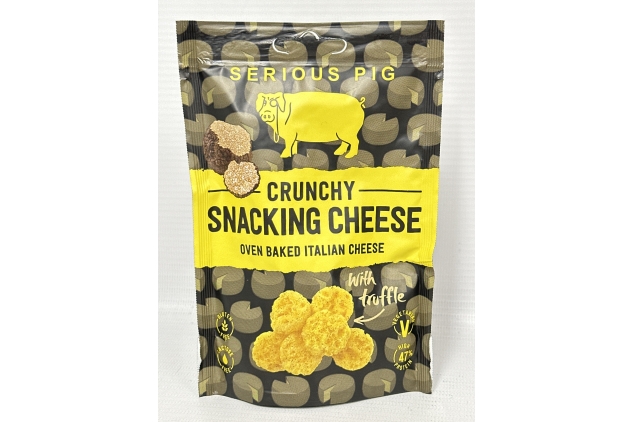 SERIOUS PIG - Crunchy Snacking Cheese Snacks, Keto Friendly, High Protein, Low Carb, Gluten Free, Vegetarian, Pub Snacks, Made from 100% Real Italian Cheese (Truffle) (24 x 24g)