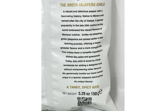 Rustle Green Jalapeno Chilli Crisps 150g (Pack Of 4) BBE 29/12/2024