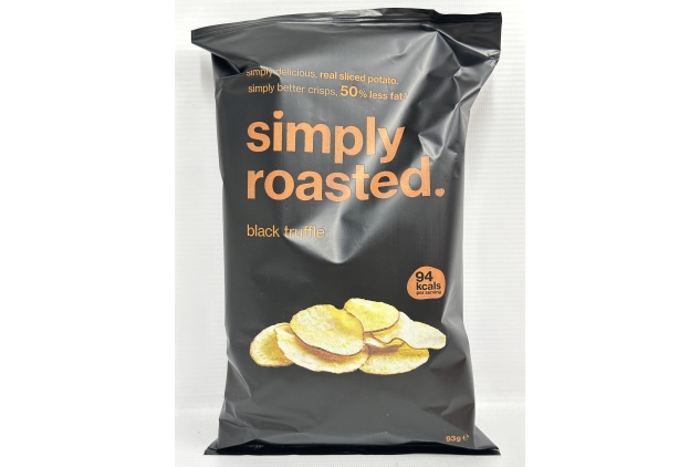 Black Truffle Crisps 12 x 93g Share Bag (Box of 12 x 93g bags) Simply Roasted