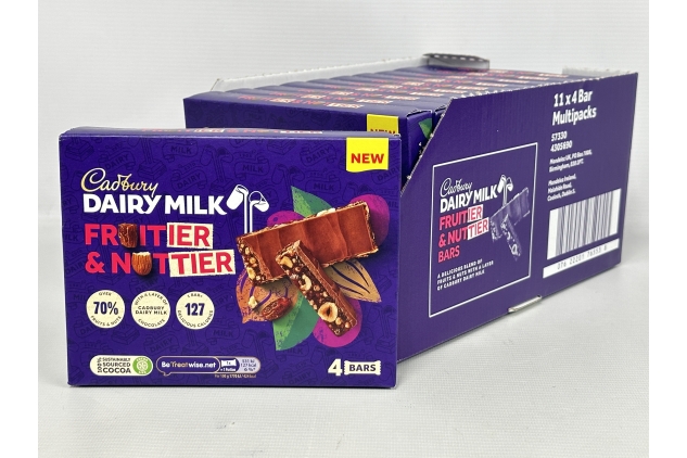 Cadbury Dairy Milk Fruitier & Nuttier Chocolate Covered Boost Bars 30g | 44 Bars | Bulk Buy Deal