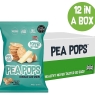 Pea Pops Healthy Chickpea Crisps - Low Calorie, Gluten Free, Plant-based Protein Snacks that are Popped (Not Baked or Fried) 12 x 80g, Cheddar & Onion