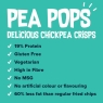 Pea Pops Healthy Chickpea Crisps - Low Calorie, Gluten Free, Plant-based Protein Snacks that are Popped (Not Baked or Fried) 12 x 80g, Cheddar & Onion