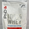 PhD Nutrition 100 Percent Whey, Grass Fed Whey, Lean Muscle Protein Powder, Rich in BCAA and Low Calorie, Strawberry Delight, High Protein, 40 Servings per 1 kg Bag