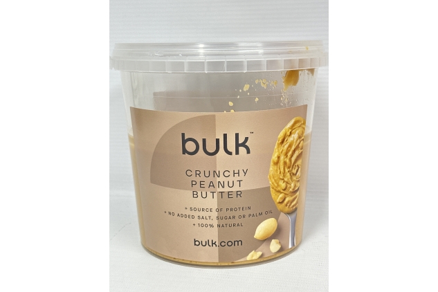 Bulk Natural Roasted Peanut Butter Tub, Crunchy, 1 kg | Best Before Date 30/09/2024