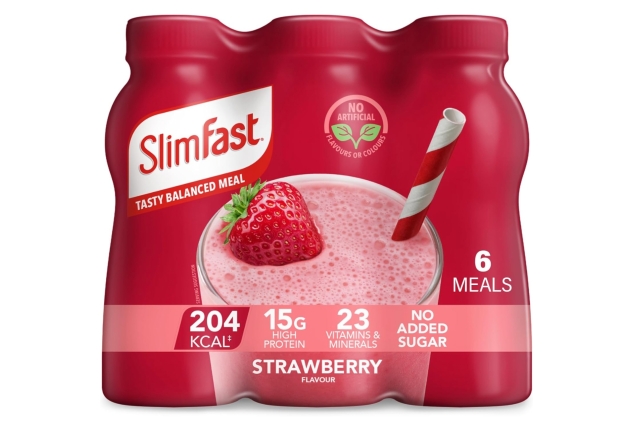 SlimFast Ready To Drink Shake, Strawberry Flavour, 6 x 325 ml | BEST BEFORE DATE 31/08/2024