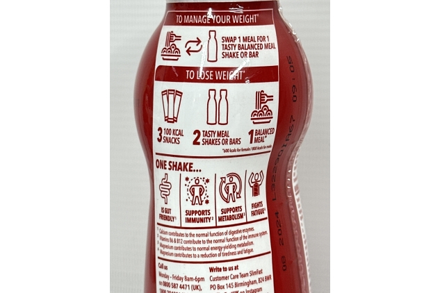 SlimFast Ready To Drink Shake, Strawberry Flavour, 6 x 325 ml | BEST BEFORE DATE 31/08/2024