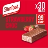 SlimFast Snack Bar, Low Calorie Snack, Strawberry Choc Flavour, 30 x 25 g Multipack | BBE 30/11/2024