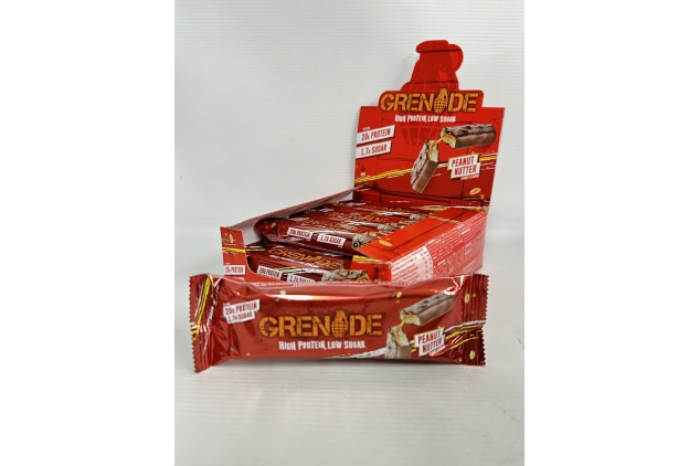 Grenade High Protein, Low Sugar Bar - Peanut Nutter, 12 x 60g