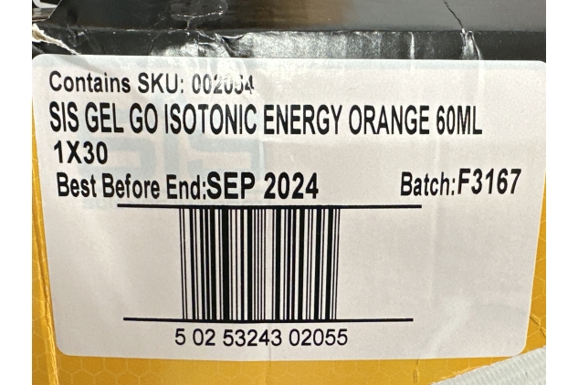 Science In Sport GO Isotonic Energy Gels, Running Gels with 22 g Carbohydrates, Low Sugar, Orange Flavour, 60 ml Per Serving (30 Pack) BEST BEFORE DATE 30/09/2024