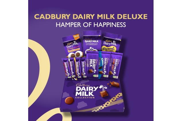 Cadbury Dairy Milk Deluxe Chocolate Hamper, Gift Box of 10 Assorted Chocolate Bars and Bags, 1.04 kg | BEST BEFORE DATE 06/09/2024