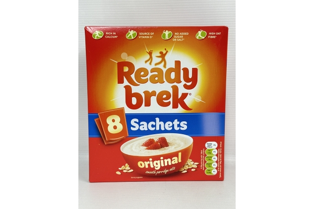 Ready Brek Smooth Breakfast Porridge Oats Sachets, 30 g (Pack of 8) BBE 01/2025