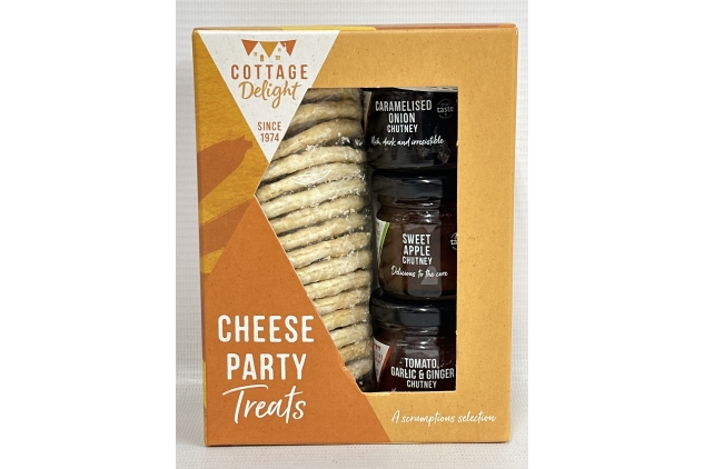 Cottage Delight Cheese Party Treats | Biscuits And Chutney Set | BEST BEFORE DATE 28/10/2024