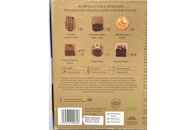 Holdsworth Chocolates Luxury Classic - Handmade Truffles Heaven Milk Chocolate Assortment - 160g | BEST BEFORE DATE 20/09/2024