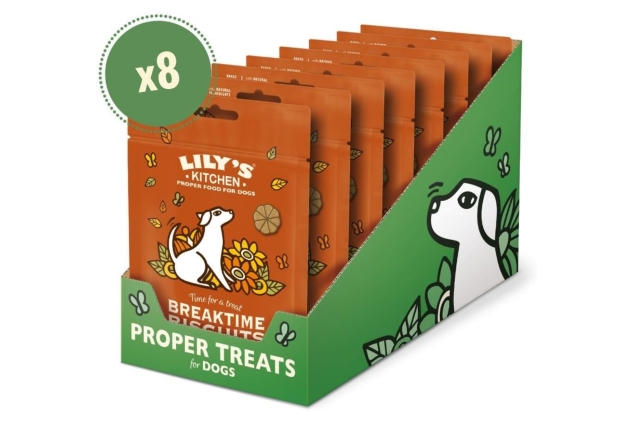 Lily's Kitchen Made with Natural Ingredients Breaktime Biscuits Dog Treats 80g (Pack Of 8)