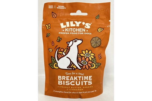 Lily's Kitchen Made with Natural Ingredients Breaktime Biscuits Dog Treats 80g (Pack Of 8)