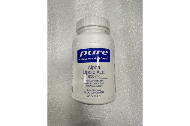 Pure Encapsulations - Alpha Lipoic Acid ALA 600mg - Hypoallergenic Water 60 Tablets