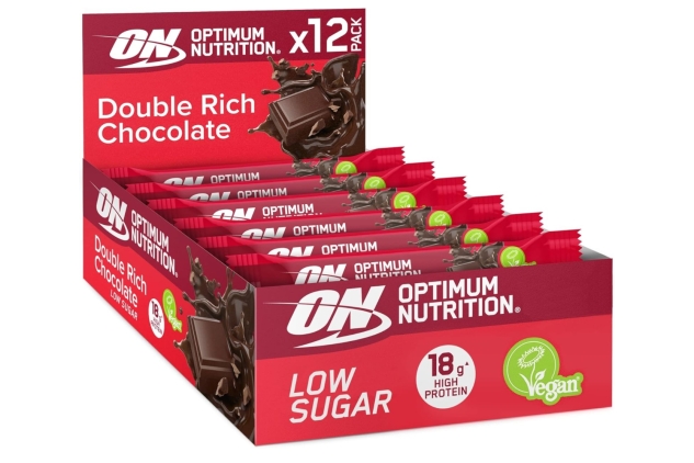 Optimum Nutrition Double Rich Chocolate Plant Protein Bar, 12 x 60g | BBE 30/11/2024