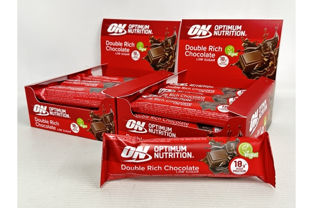 Optimum Nutrition Double Rich Chocolate Plant Protein Bar, 24 x 60g | BBE 30/11/2024