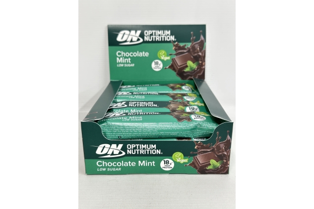 Optimum Nutrition Chocolate Mint Plant Bar, 12 X 60g | Best Before Date 30/09/2024