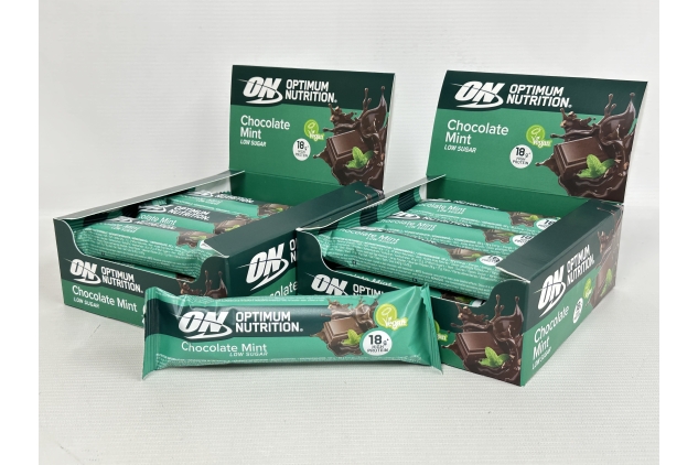 Optimum Nutrition Chocolate Mint Plant Bar, 24 X 60g | Best Before Date 30/09/2024