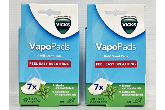 Vicks VapoPads - Scented Pads with Essential Oils - Pack of 2 (2 X 7 Pad Refills) Compatible with Humidifiers, Diffusers