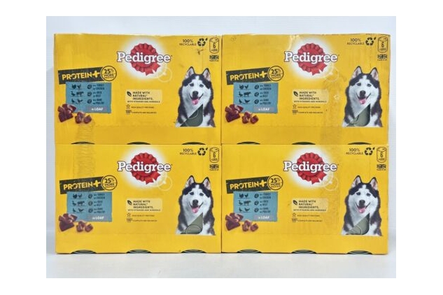 Pedigree Protein Plus Adult Wet Dog Food Tins Mixed Selection in Loaf 24 x 400g