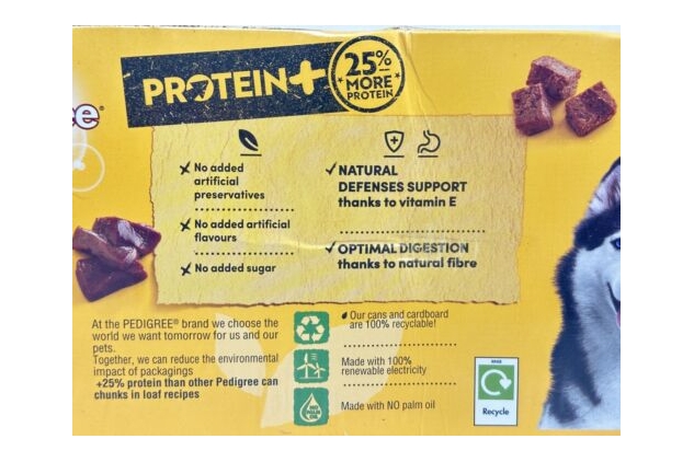 Pedigree Protein Plus Adult Wet Dog Food Tins Mixed Selection in Loaf 24 x 400g