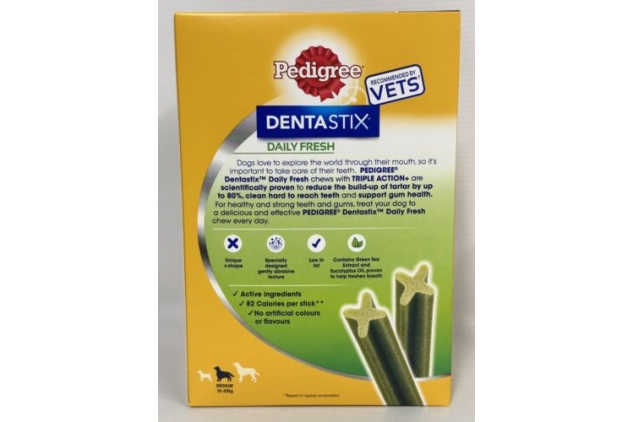 Pedigree Dentastix Fresh Daily Dental Chews Medium Dog 112 Sticks M | Best Before Date 20/10/24