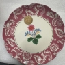 Katie Alice Floral Design Side Plate Pink And White Pattern