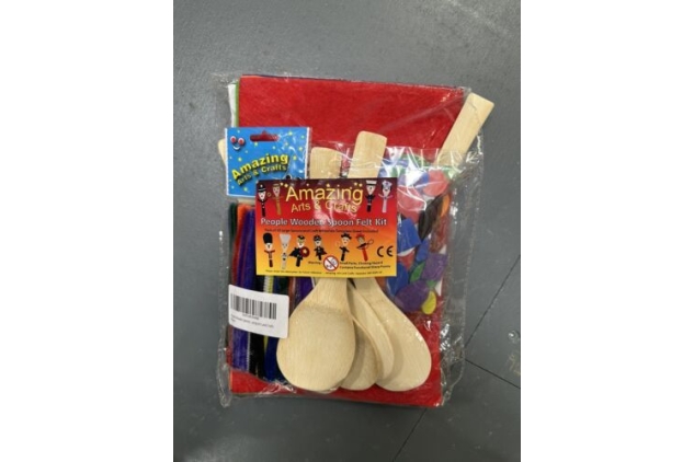 People Wooden Spoons Felt Kit Class Pack Size 9 Craft Crafts Puppets to make