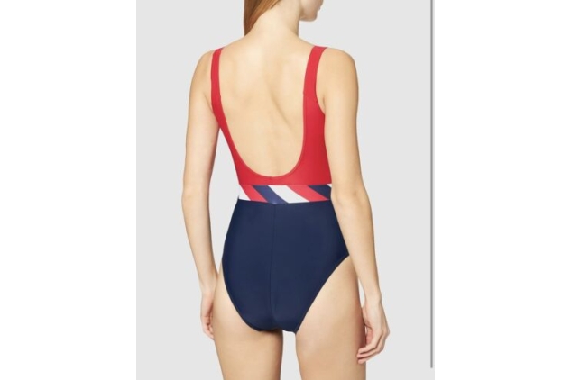 Speedo Women’s Wave Rider U Back Swimsuit Shoreline Red Navy UK 14 36