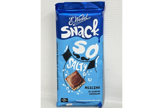 E. Wedel Snack Milk Chocolate with Salty Crispy Cereals 85g (Pack Of 20) BBE 19/12/2024