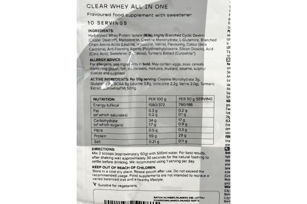 Bulk Clear Whey All In One 500g | 10 Servings | Passionfruit Flavour