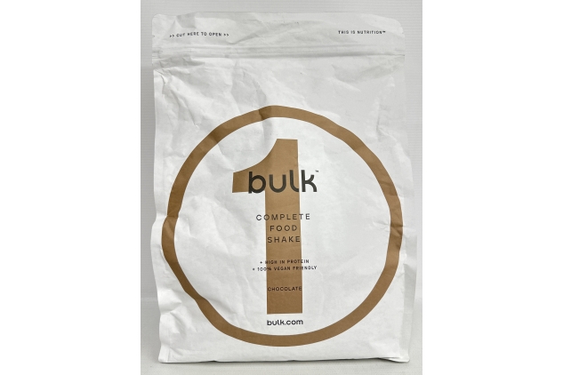 Bulk 1 Complete Food Shake, Complete Meal Replacement, Vegan, Chocolate, 3kg, 30 Meals | BBE 04/2025