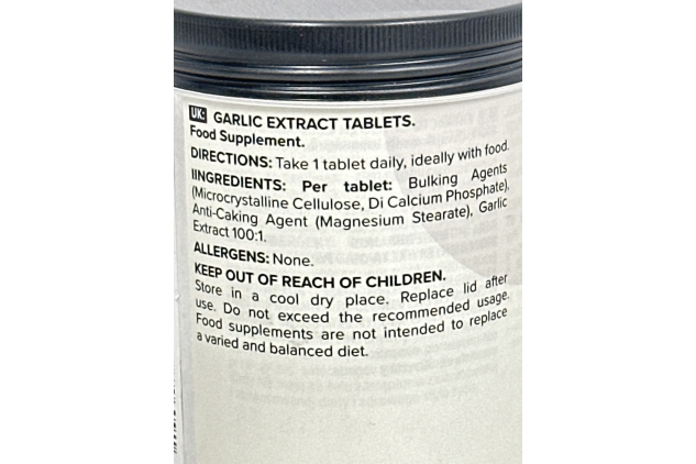 Bulk Garlic Extract 270 Tablets | One Daily | Vegetarian & Vegan