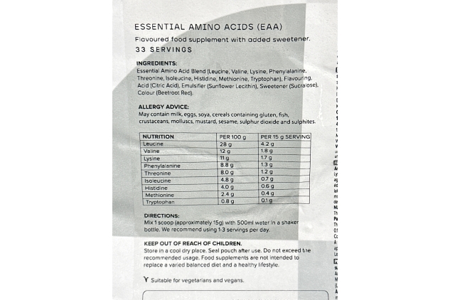 Bulk Essential Amino Acids (EAA) 500g | 33 Servings | MIXED BERRY Flavour