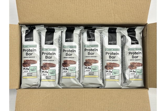 Low Sugar Plant Protein Bar | Dark Chocolate, Peanut & Almond Flavour 55g (Pack of 24) Best Before Date 19/09/2024