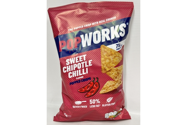 Popworks Sweet Chipotle Chilli 85g (Case of 12) | Gluten Free | Perfect for Sharing | BEST BEFORE DATE 05/10/2024