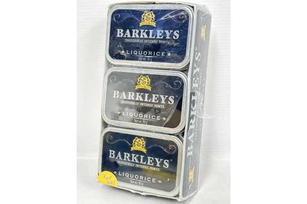 Barkleys Liquorice Mints, Pack of 6 (6x50g) Best Before Date 30/11/2024