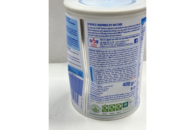 SMA Lactose Free Baby Milk Powder, From Birth, 400g (Pack of 1) Dented Tin