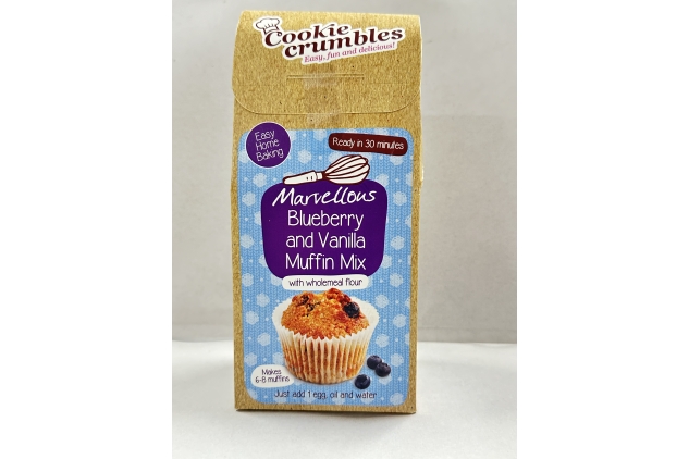 Cookie Crumbles Marvellous Blueberry Muffin Mix, No Dairy, No Preservatives, Artificial Flavours, Colours Best Before 28/10/2024