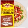 Old El Paso 8 Regular Whole Wheat Tortillas, 326g | BBE 23/12/2024