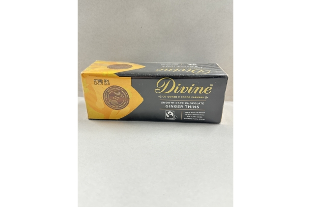 Devine Dark Chocolate Ginger Thins 200g Best Before 30/10/2024