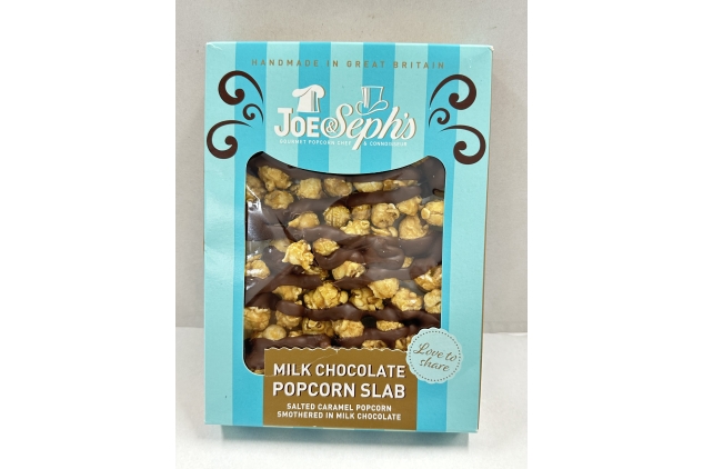 Joe & Seph's Milk Chocolate Popcorn Slab 115g Salted Caramel & Milk Chocolate