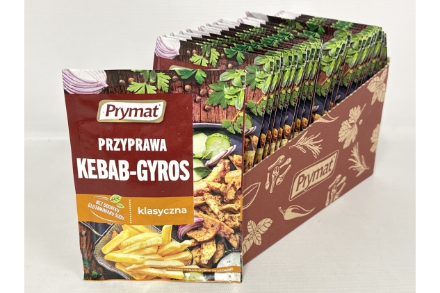 Prymat - Kebab-Gyros Seasoning with Dried Herbs and Spices, 30g (Pack of 25) Kebab-Gyros Classic Spice