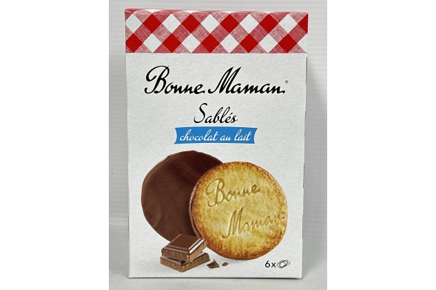 Bonne Maman - Shortbread Style Biscuit with Milk Chocolate Topping 160g | Best Before Date 20/10/2024