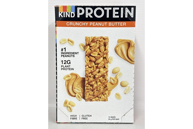 KIND Protein Bars | Gluten Free Snack | Crunchy Peanut Butter | High Fibre, Source of Protein | 12 x 50g | Best Before Date 23/09/2024